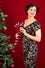 Lady Vintage Elsie Dress in Holly Print Christmas