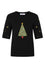 Banned Retro Scandi Tree Top Jumper in Black Knitted Christmas