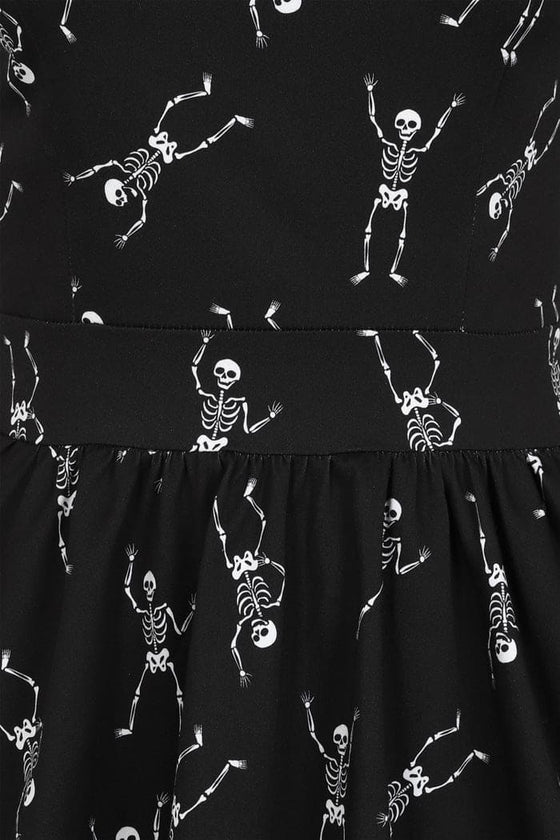 Lady Vintage Tea Dress in Silly Skeletons