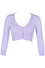 MAK Sweaters Cropped Cardigan with 3/4 Sleeves in Lilac