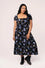 Hell Bunny Moonlit Midi Dress with Enchanting Woodland and Celestial Print