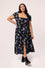 Hell Bunny Moonlit Midi Dress with Enchanting Woodland and Celestial Print