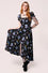 Hell Bunny Moonlit Midi Dress with Enchanting Woodland and Celestial Print