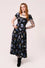 Hell Bunny Moonlit Midi Dress with Enchanting Woodland and Celestial Print