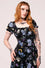 Hell Bunny Moonlit Midi Dress with Enchanting Woodland and Celestial Print