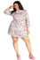 Hell Bunny Happy Daze Mini Dress with Peter Pan Collar and Psychedelic Print