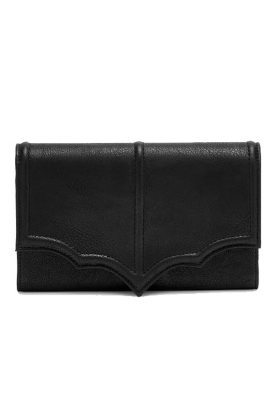 Killstar Lunar Wings Wallet with Web-esque Bat Wing Detail Raven