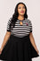 Hell Bunny Robbie Top Knit Jumper with Stripes Smiley Collab