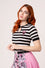 Hell Bunny Robbie Top Knit Jumper with Stripes Smiley Collab