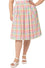 Hell Bunny Suzon Skirt Rainbow Gingham Plaid Check