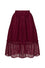 Hell Bunny Rhea Stretch Lace Burgundy Skirt