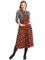 Banned Retro Miss Spooky 50's Length Pinafore Dress in Orange and Black Tartan