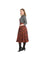 Banned Retro Miss Spooky 50's Length Pinafore Dress in Orange and Black Tartan