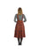Banned Retro Miss Spooky 50's Length Pinafore Dress in Orange and Black Tartan