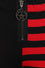 Banned Alternative Half Black Half Stripe Leggings in Black & Red