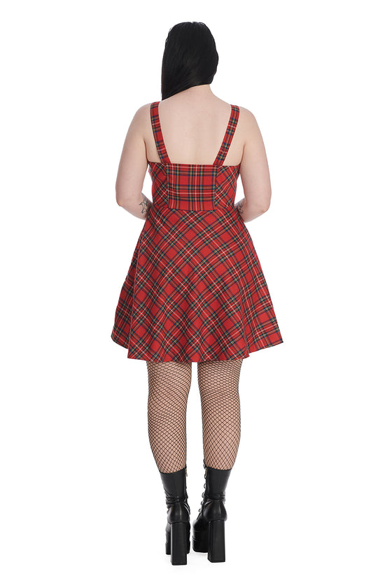 Banned Addison Mini Dress Red Tartan