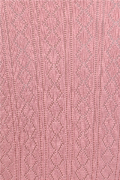 Collectif Linda Cardigan in Pink Classic Retro Pointelle Knit