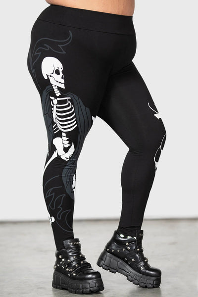 Killstar Danse Macabre Printed Leggings Skeleton & Skulls – Kitty Deluxe