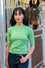 Timeless London Daisy Knit Top in Mint - I'm Eco-Friendly!