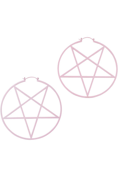 Pentagram hoop on sale earrings