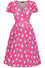 Lady Vintage Lyra Dress in Pugs & Kisses Pink