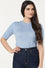Timeless London Daisy Knit Top in Light Blue - I'm Eco-Friendly!