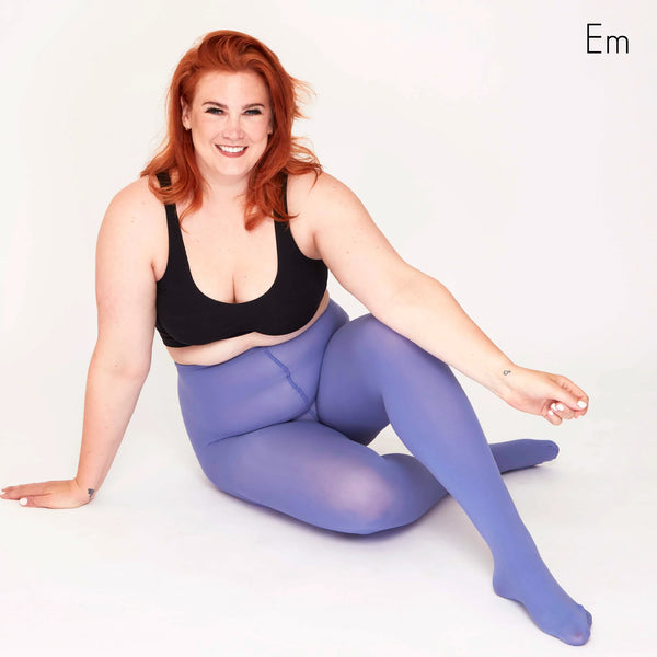 Pamela Mann Hosiery Curvy Super Stretch 50 Denier Tights in Grape