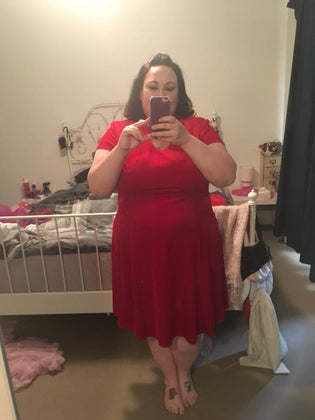  Spin Doctor Mika Dress in Red by Rebecca Hunt