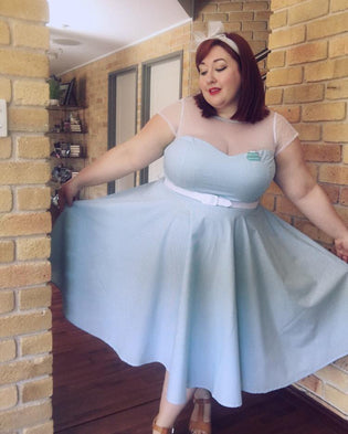  Hell Bunny Maisy 50s Dress in Blue by Stephanie Cuthbert