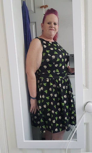  Lady Vintage Tea Dress in Dead Thumbs Up by Natalie Bond