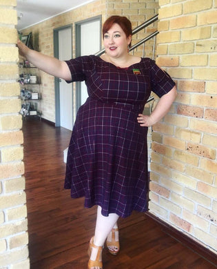  Banned Eliza Dress in Burgundy by Stephanie Cuthbert