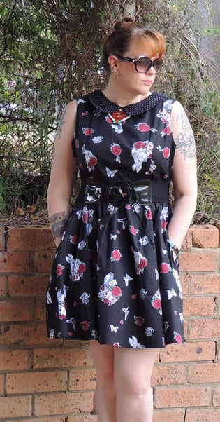  Hell Bunny Drink Me Mini Dress by Yvonne Kirk
