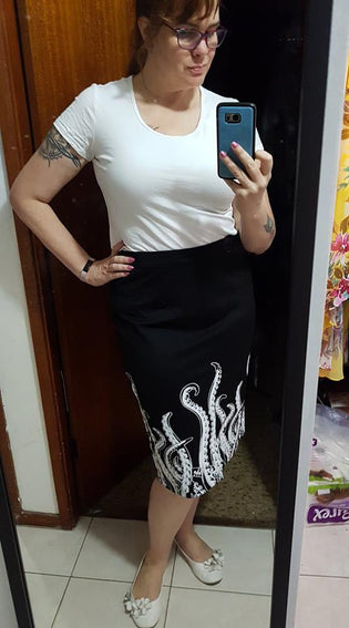  Sourpuss Tentacle Pencil Skirt by Yvonne Kirk