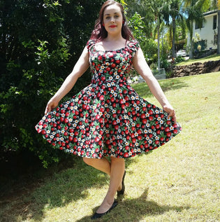  Hell Bunny Strawberry Sundae Mid Dress by Maggie Scott