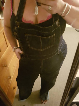  Hell Bunny Elly May Denim Dungaree by Sjaany Kaye