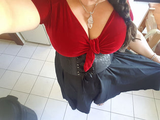  Hell Bunny Sugar Top in Red By Sjaany Kaye