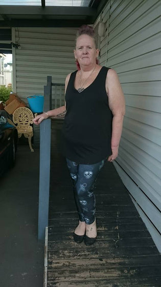  Hell Bunny Dark Valentine Leggings by Natalie Bond