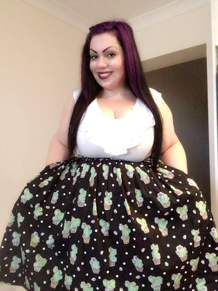  Hell Bunny Cactus 50's Skirt by Michelle Dircks