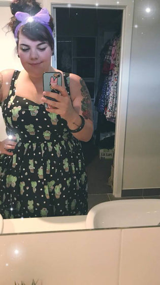  Hell Bunny Cactus Mid Dress by Jess Miller