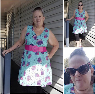  Sourpuss Gauzy Most Cake Dress and Winged Sunglasses by Natalie Bond