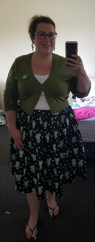  Hell Bunny Cactus 50's Skirt by Carmen Burns