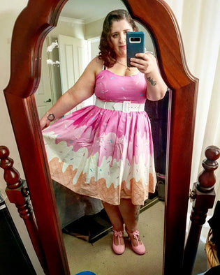  Collectif Mainline Jade Ice-Cream Swing Dress by Maddie Duffy