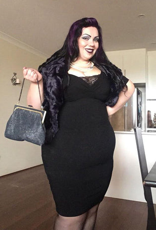  Collectif Trixie Pencil Dress in Black by Michelle Dircks