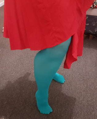  Pamela Mann Opaque  50 Denier Tights in Aqua by Carmen Burns