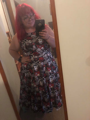  Lady Vintage Hepburn Dress in Uninvited Guests by Lola-Mae Haaring