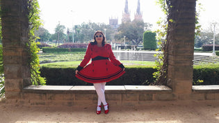  Hell Bunny Sofia Coat in Red by Jennier Bourke