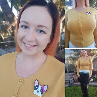  Hell Bunny Paloma Cardigan in Mustard by Emily Freeman