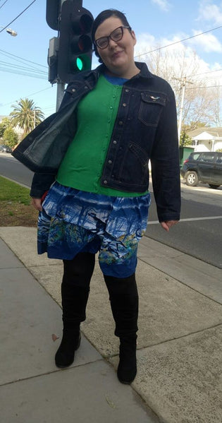  Hell Bunny Debbie Cardigan in Green by Jackie Marie Roberts