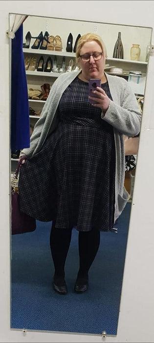  Hell Bunny Peebles Dress in Navy by Mir Walker