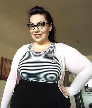  Hell Bunny Paloma Cardigan in Dolly Pink by Michelle Dircks